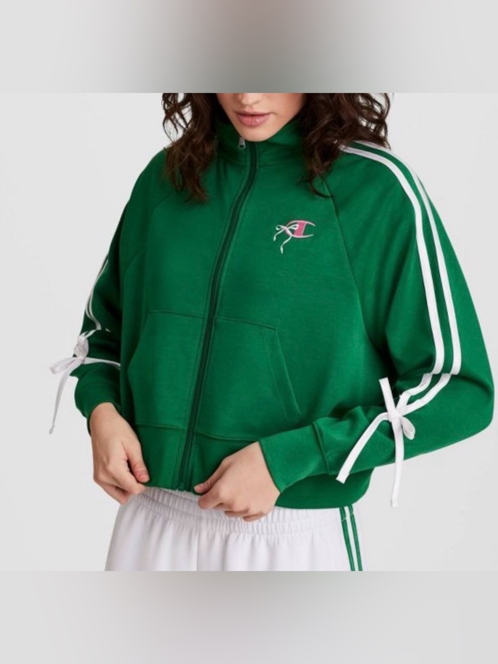 Champion Women’s in the Stands Full Zip Top Green Small